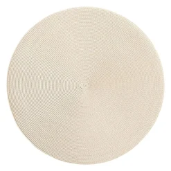 Braided Round Placemat in Silver & Sand - 1 Each