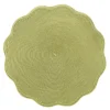 Braided Scallop Edge Round Placemat in Moss & Canary - 1 Each