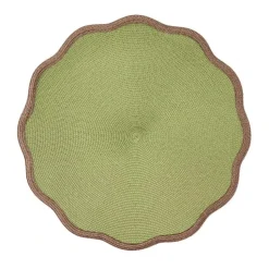 Braided Scallop Harvest Border Placemat in Grass - 1 Each