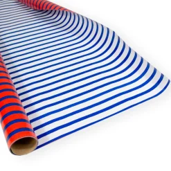 Bretagne Reversible Gift Wrapping Paper in Red & Blue - 30