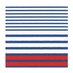 Breton Stripe Luncheon Napkins in Blue - 20 Per Package
