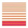 Breton Stripe Luncheon Napkins in Coral & Fuchsia - 20 Per Package