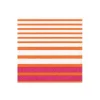 Breton Stripe Paper Cocktail Napkins in Coral & Fuchsia - 20 per Package