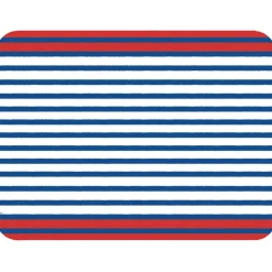 Breton Stripe Paper Placemats in Blue - 12 Per Package,