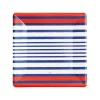 Breton Stripe Square Salad & Dessert Plates in Blue- 8 Per Package