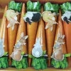 Bunnies and Carrots 10" Luxury Cone Crackers - 8 per box