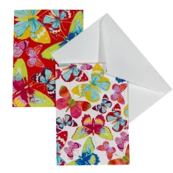 Butterflies Assorted Boxed Note Cards - 8 Note Cards & 8 Envelopes