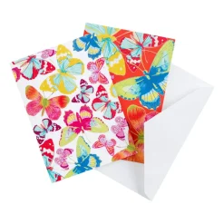 Butterflies Assorted Boxed Note Cards - 8 Note Cards & 8 Envelopes