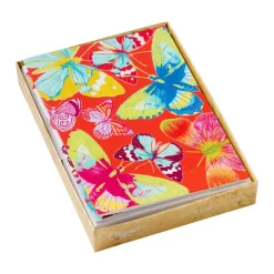 Butterflies Assorted Boxed Note Cards - 8 Note Cards & 8 Envelopes