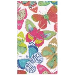 Butterflies Bright Guest Towel Napkins - 15 Per Package