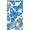 Butterflies Guest Towel Napkins in Blue - 15 Per Package