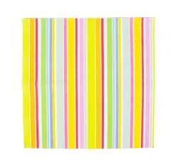 Cabana Stripe Bright Cocktail Napkins - 20 Per Package
