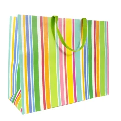 Cabana Stripe Bright Gift Bags - 1 Jumbo Gift Bag