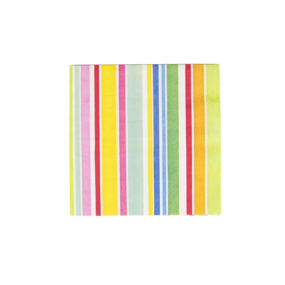 Cabana Stripe Bright Luncheon Napkins - 20 Per Package