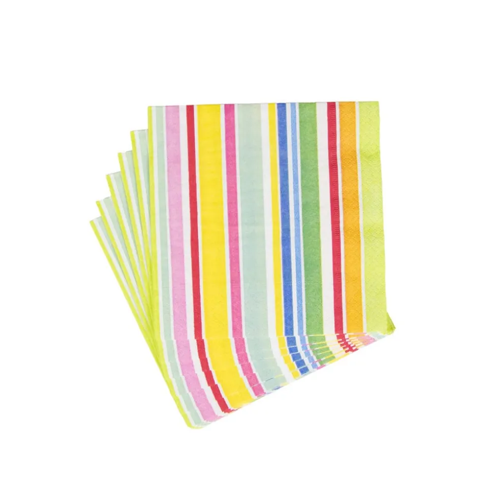 Cabana Stripe Bright Luncheon Napkins - 20 Per Package