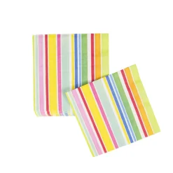 Cabana Stripe Bright Luncheon Napkins - 20 Per Package