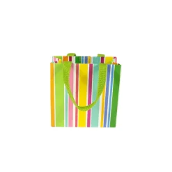 Cabana Stripe Bright Small Square Gift Bags - 1 Each