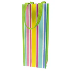 Cabana Stripe Bright Wine & Bottle Gift Bags - 1 Each