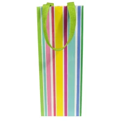 Cabana Stripe Bright Wine & Bottle Gift Bags - 1 Each