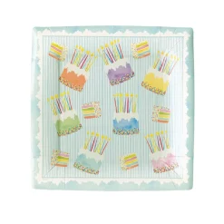 Cake Frosting Paper Salad & Dessert Plates - includes 8 Paper Salad & Dessert Plates