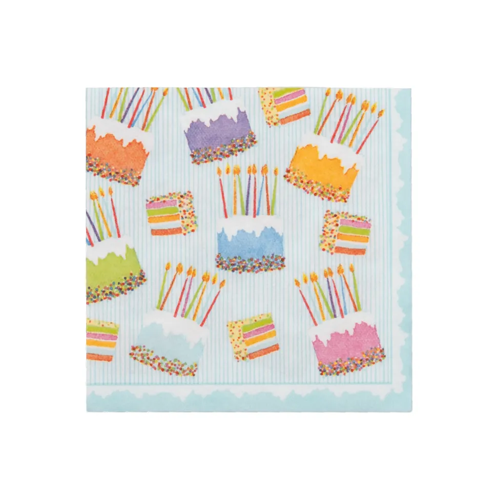 Cake Frosting-Paper Linen Cocktail Napkins - includes 12 Cocktail Napkins