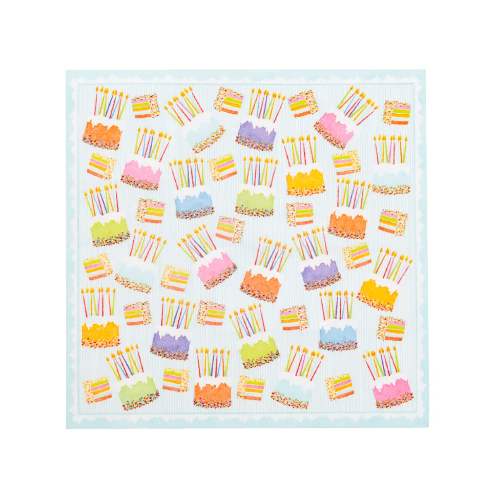 Cake Frosting-Paper Linen Cocktail Napkins - includes 12 Cocktail Napkins