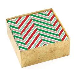 Candy Cane Stripes Paper Cocktail Napkins - 40 Per Box