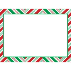 Candy Cane Stripes Self-Adhesive Labels - 12 Per Package