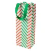 Candy Cane Stripes Wine & Bottle Gift Bag - 1 Each
