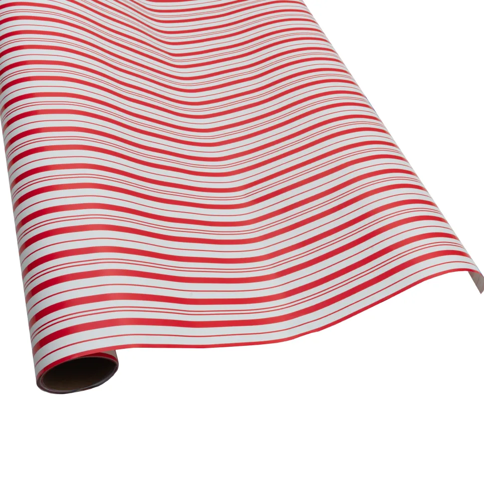 Candy Stripe Red & White Roll Wrap - includes 1 Roll