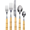 Capdeco Byblos Natural Bamboo 5-Piece Flatware Set