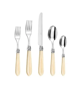 Capdeco Diana Pearl Stainless Steel 5-Piece Flatware Set