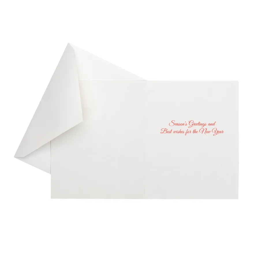 Cardinal And Evergreen Petite Boxed Christmas Cards - includes 15 cards & envelopes