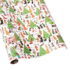 Caroling Pets Wrapping Paper - 30" x 8' Roll