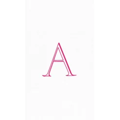 Caspari Antique Plain Single Initial Personalized Guest Towel Napkins