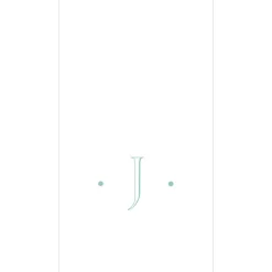 Caspari Antique Robin's Egg Single Initial Guest Towel Napkins - 24 Per Box