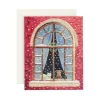 Cat And Dog At Window Petite Boxed Christmas Cards - includes 15 cards & envelopes