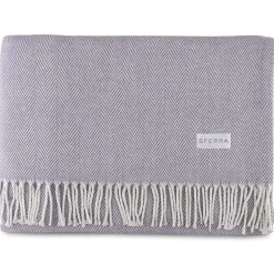 Celine Herringbone Throw in Lilac