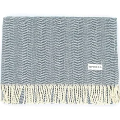 Celine Herringbone Throw in Cadet