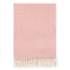 Celine Herringbone Throw in Salmon