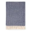 Celine Herringbone Throw in Navy