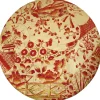 Ceramic Plate Coral/Gold Round Placemats - Single Placemat