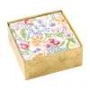 Cerise Floral Boxed Paper Cocktail Napkins - 40 Per Box