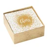 Cheers in Green Boxed Paper Cocktail Napkins - 40 Per Box