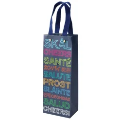 Cheers Salud Prost Wine & Bottle Gift Bag - 1 Each