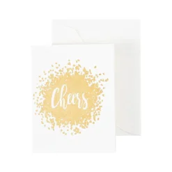 Cheers Script Gold Foil Enclosures 4 Pk Gallery
