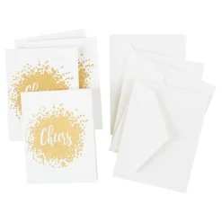 Cheers Script Gold Foil Enclosures 4 Pk Gallery