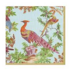 Chelsea Birds Paper Luncheon Napkins in Celadon - 20 Per Package
