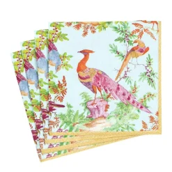 Chelsea Birds Paper Luncheon Napkins in Celadon - 20 Per Package