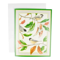 Chickadee And Magnolia Large Boxed Christmas Cards - includes 15 cards & envelopes